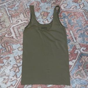 THE LIMITED army green tight tank